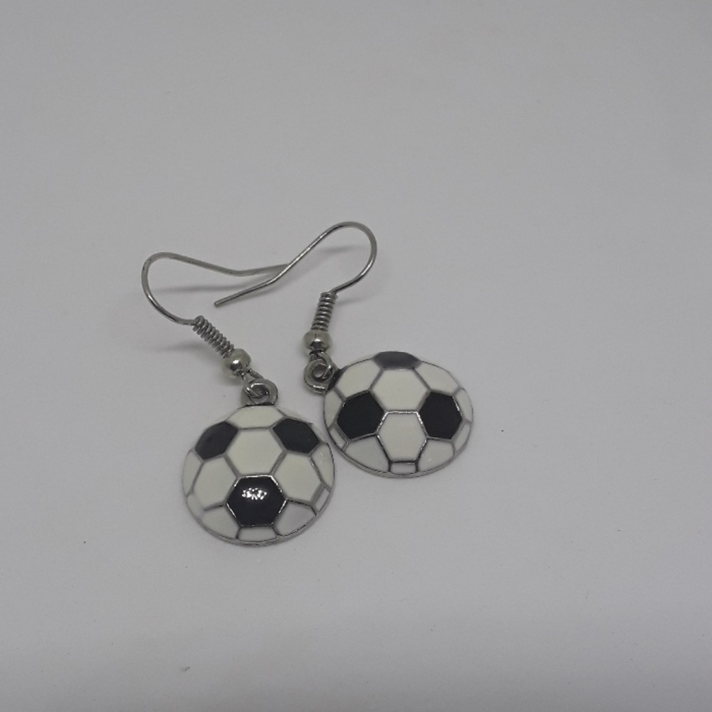 soccer ball earrings